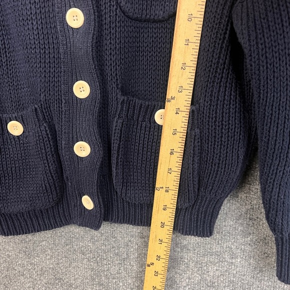 Alex Mill Womens Cardigan Sweater XSmall Knit Cropped Blue Peter Pan Collar - Picture 5 of 8